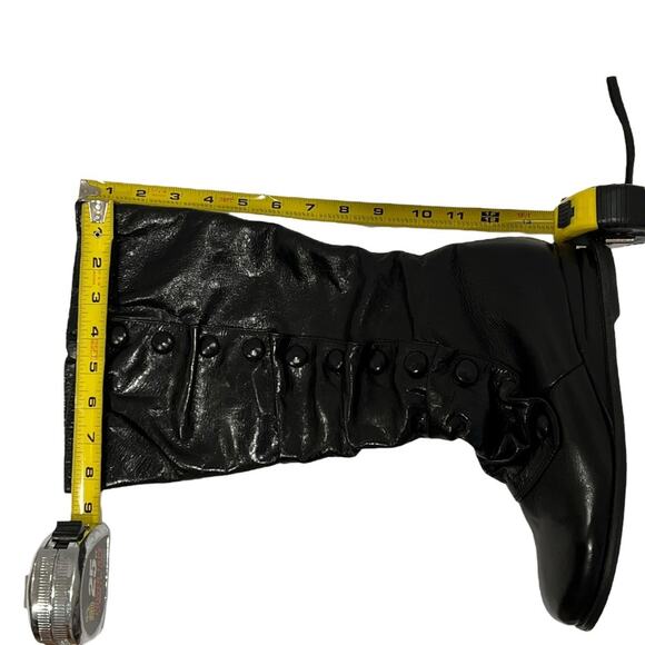 Miz Mooz 9.5 Wide Calf Boots Tall 9.5 Wedge Low Heel Boots Victorian Mid Calf - Picture 10 of 16